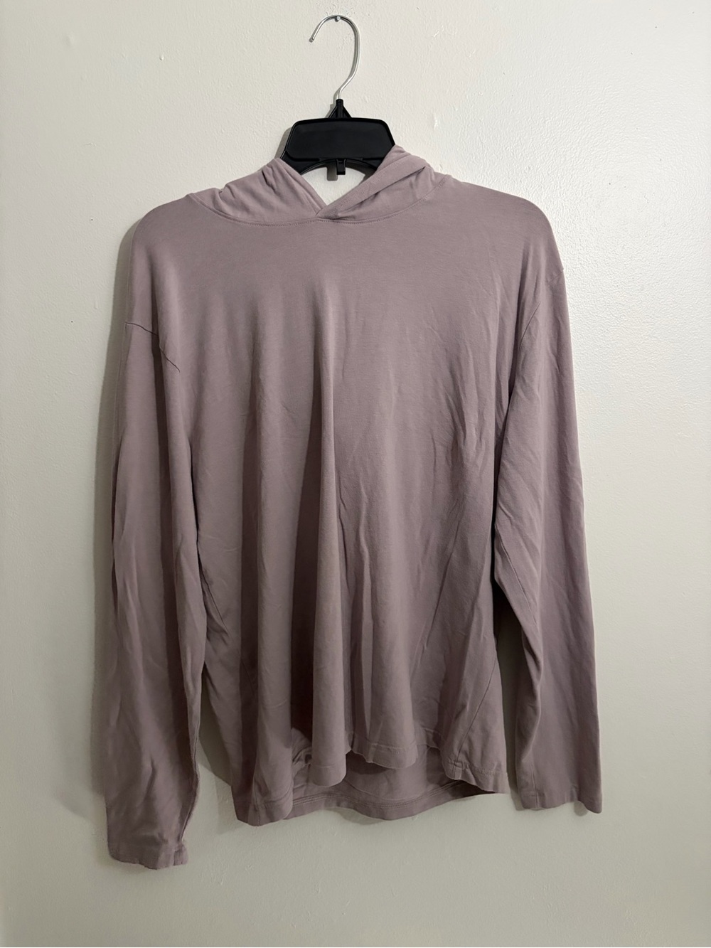 Stafford Men's Lightweight Long Sleeve Hoodie - Size L - Mauve/Taupe